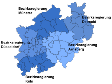 Landkarte NRW